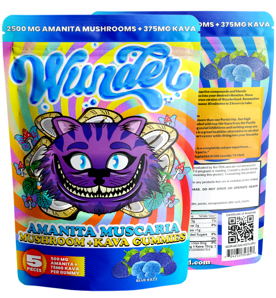 Wunder - 500mg Amanita Muscaria + 75mg Kava | Blue Razz