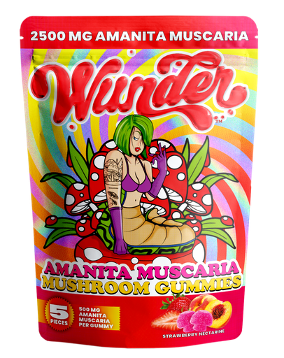 Wunder - 500mg Amanita Muscaria Gummies | Strawberry Nectarine