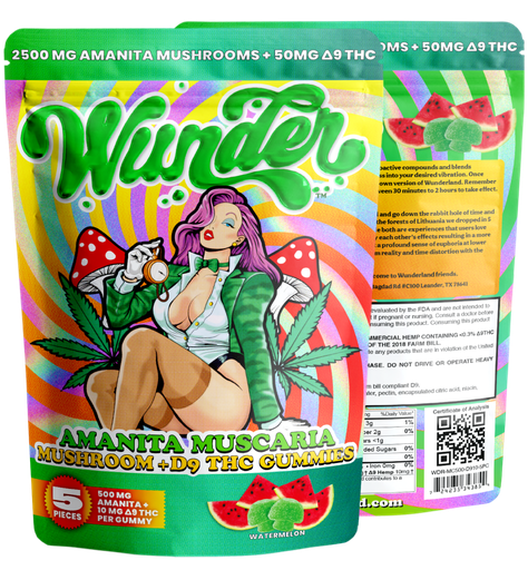 Wunder - 500mg Amanita Muscaria + 10mg D9 | Watermelon (new)